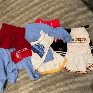 Usc/tridelt gear. 5-10 each SOLD red skirts and 1 sweatshirt